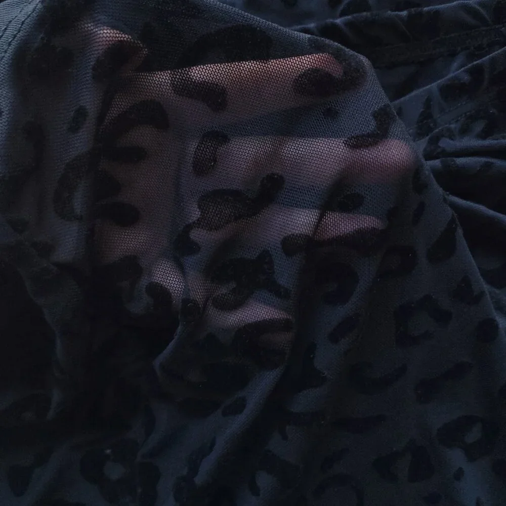 Leopard Bodycon Sexy Animal Print Sheer Maxi Skirt - Picture 5 of 5